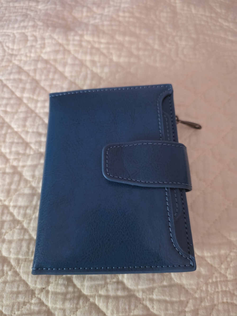 Ladies Turquoise Leather Wallet with Snap Closure